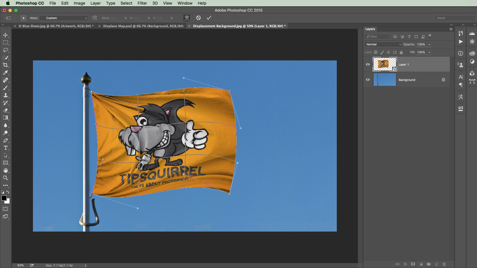 How To Create A Rippling Flag Using The Displace Filter In Adobe Photoshop  - TipSquirrel