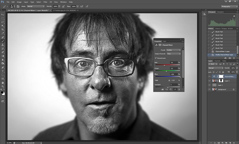 Wet plate collodion effect in Photoshop tutorial